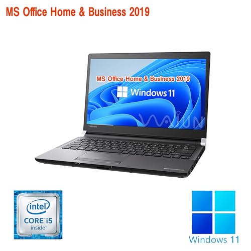 【整備済み品】東 芝 ノートPC R73 / 13型 / Win11 Pro/MS Office H&B 2019 / Core i5-6200U / wajunのWIFI/Bluetooth/HDMI / 8GB / 128GB SSD