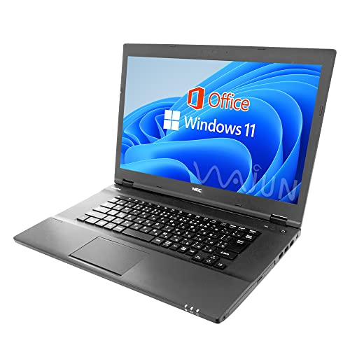 【整備済み品】NEC ノートPC VK23 / 15.6型フルHD/ Win11 Pro/MS Office H&B 2019 / Core i5-8250U / wajunのWIFI/Bluetooth/HDMI/DVD-RW / 16GB/512GB SSD