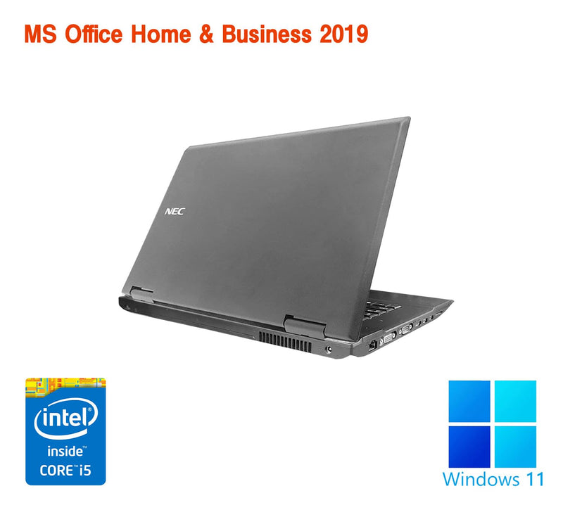 【整備済み品】NEC ノートPC VK23 / 15.6型フルHD/ Win11 Pro/MS Office H&B 2019 / Core i5-8250U / wajunのWIFI/Bluetooth/HDMI/DVD-RW / 16GB/512GB SSD