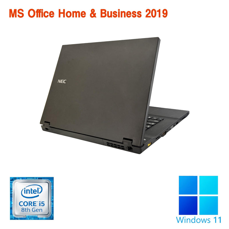 【整備済み品】NEC ノートPC VK23 / 15.6型フルHD/ Win11 Pro/MS Office H&B 2019 / Core i5-8250U / wajunのWIFI/Bluetooth/HDMI/DVD-RW / 16GB/512GB SSD