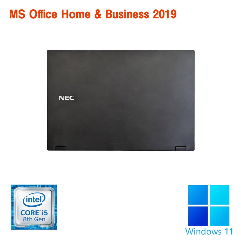 【整備済み品】NEC ノートPC VK23 / 15.6型フルHD/ Win11 Pro/MS Office H&B 2019 / Core i5-8250U / wajunのWIFI/Bluetooth/HDMI/DVD-RW / 16GB/512GB SSD