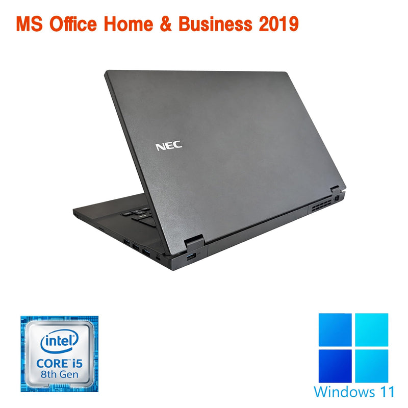 【整備済み品】NEC ノートPC VK23 / 15.6型フルHD/ Win11 Pro/MS Office H&B 2019 / Core i5-8250U / wajunのWIFI/Bluetooth/HDMI/DVD-RW / 16GB/512GB SSD