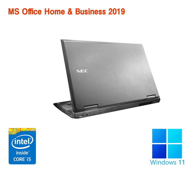 【整備済み品】NEC ノートPC VK23 / 15.6型フルHD/ Win11 Pro/MS Office H&B 2019 / Core i5-8250U / wajunのWIFI/Bluetooth/HDMI/DVD-RW / 16GB/512GB SSD