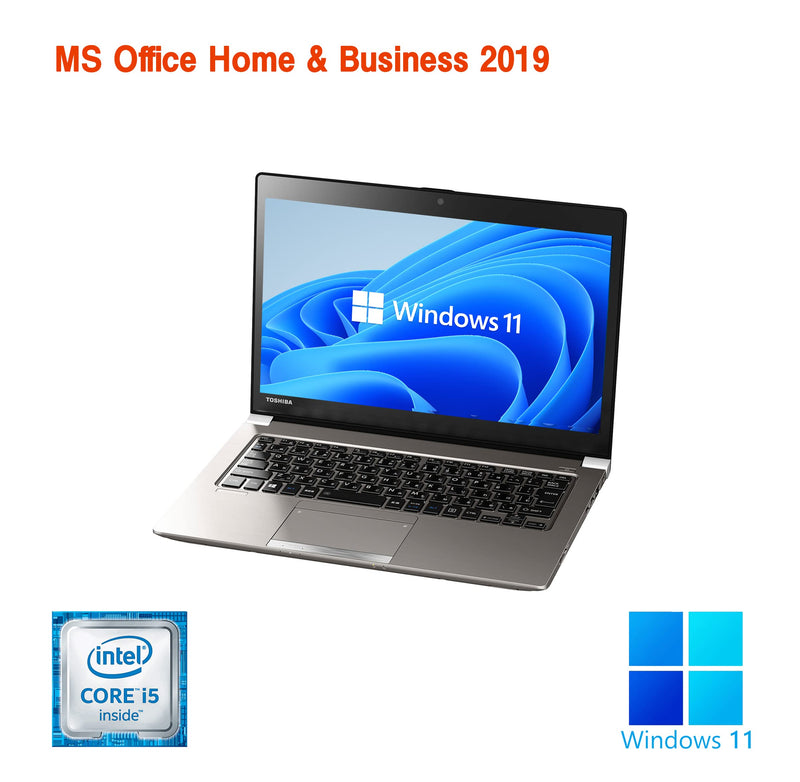 【整備済み品】東 芝 ノートPC R73 / 13型 / Win11 Pro/MS Office H&B 2019 / Core i5-6200U / wajunのWIFI/Bluetooth/HDMI / 8GB / 128GB SSD