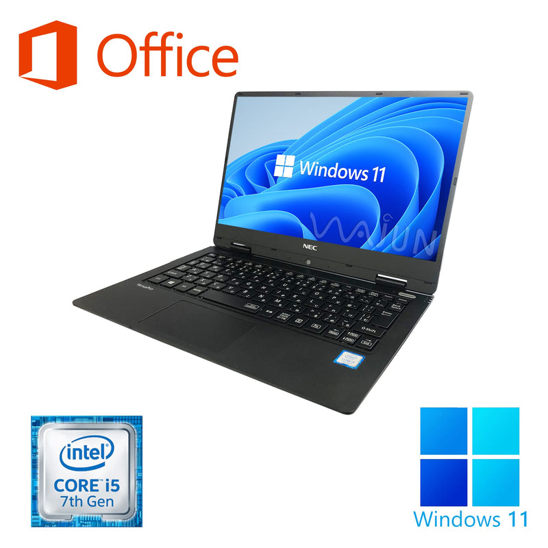 【整備済み品】NEC ノートPC VK23 / 15.6型フルHD/ Win11 Pro/MS Office H&B 2019 / Core i5-8250U / wajunのWIFI/Bluetooth/HDMI/DVD-RW / 16GB/512GB SSD